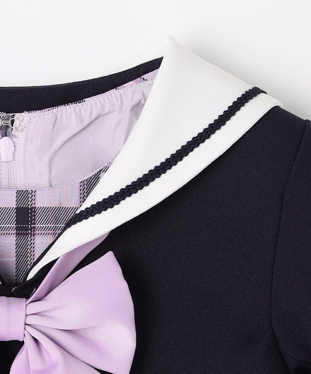 ANY KIDS 【2点セット】セーラージャケット+チェックワンピース ネイビー