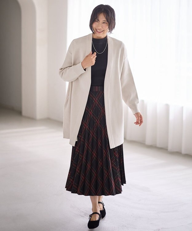 ANY 【洗濯機可】ストレッチコーディガン オイスター