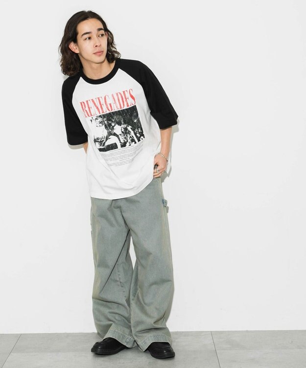 WEGO 【ユニセックス着用ITEM/】グラフィックラグランBIGT（S） 柄3