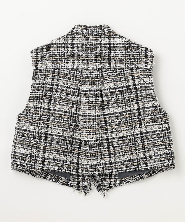 GRACE CONTINENTAL フリンジミニベスト ブラック