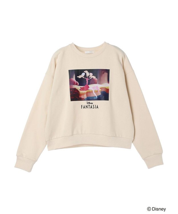 Green Parks ＦＡＮＴＡＳＩＡ／プリント裏毛プルオーバー Ivory