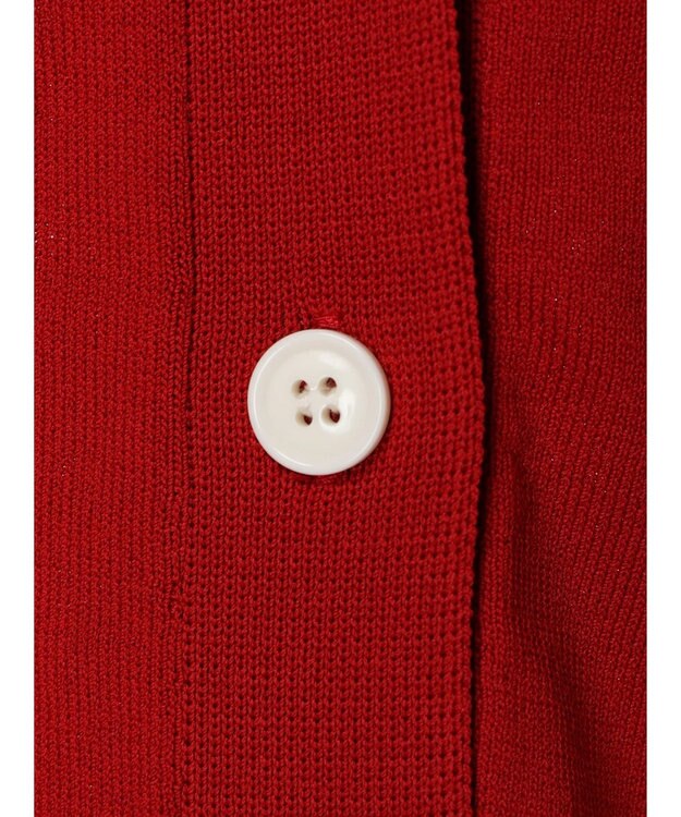 CRAFT STANDARD BOUTIQUE UVカット/接触冷感/マシンウォッシャブル/Vネックニットカーディガン Red