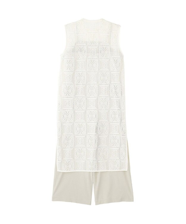 AMERICAN HOLIC 【2点セット】ロングレースジレ+サロペット Off White
