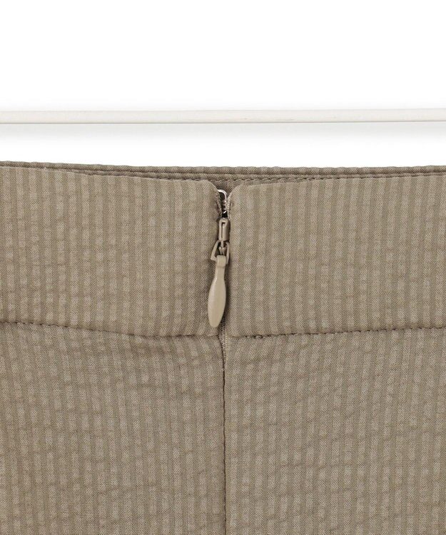 ICB L 【洗える】コットンリップル ナロースカート オリーブ系