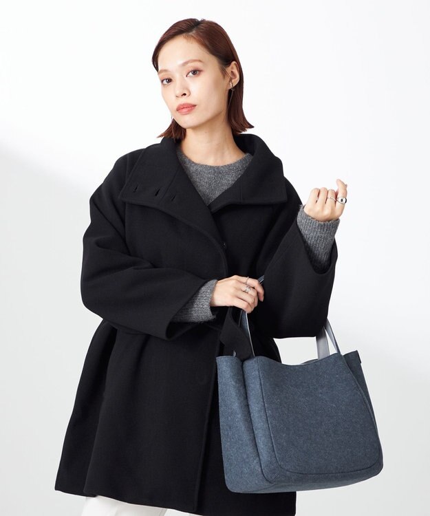 Y'SACCS フェルトトート　Mサイズ ダークグレー