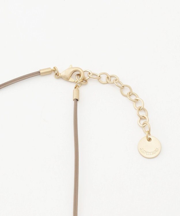 J.PRESS LADIES 【リバーシブル】マーブル ネックレス ブラウン×オフ系