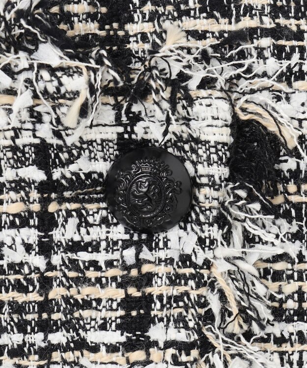 GRACE CONTINENTAL フリンジミニベスト ブラック