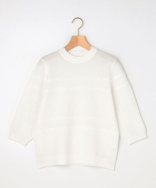 組曲 L 【先行予約】プティスカラレーシー ニット ホワイト系