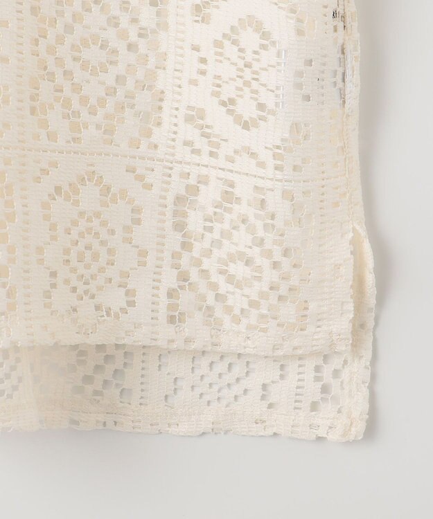 SHARE PARK LADIES オーバーサイズレースシャツ アイボリー系