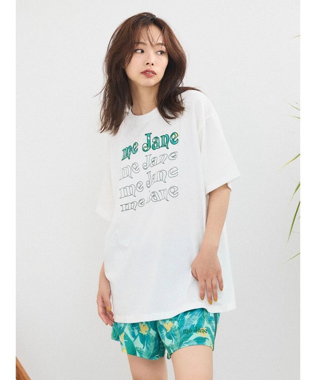 Green Parks ｍｅ　Ｊａｎｅ／４連ロゴＢｉｇＴシャツ White