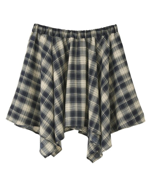 AMERICAN HOLIC チェックレイヤードスカート Navy