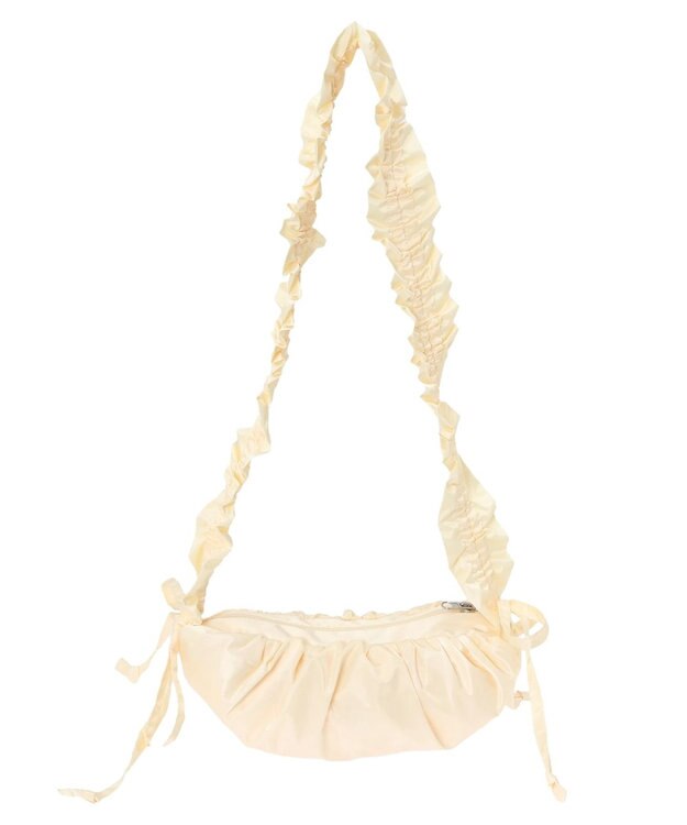 earth music&ecology ギャザーボディバッグ Ivory