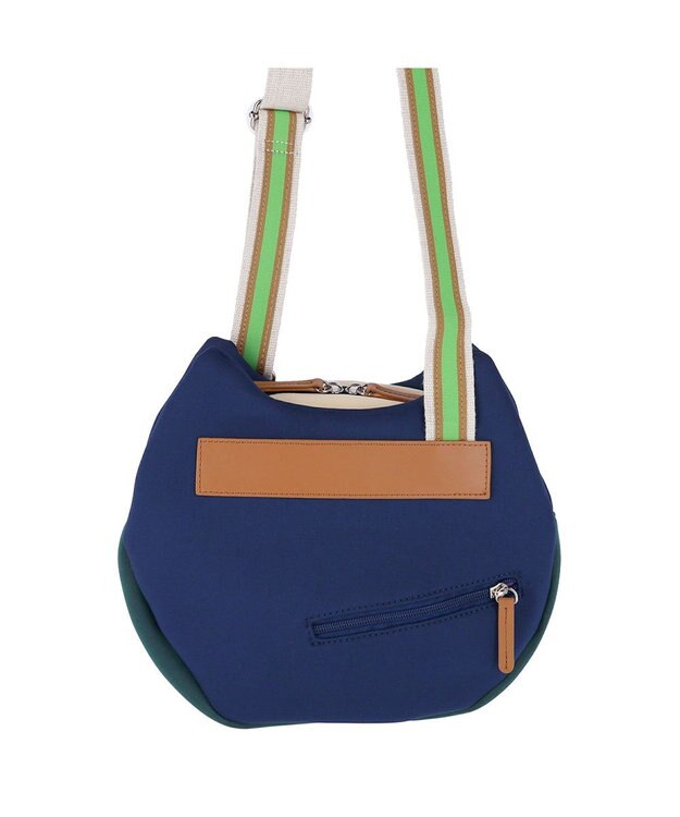 tsumori chisato CARRY ネコかおウレタン ショルダーバッグ 小サイズ 猫モチーフ ネイビー