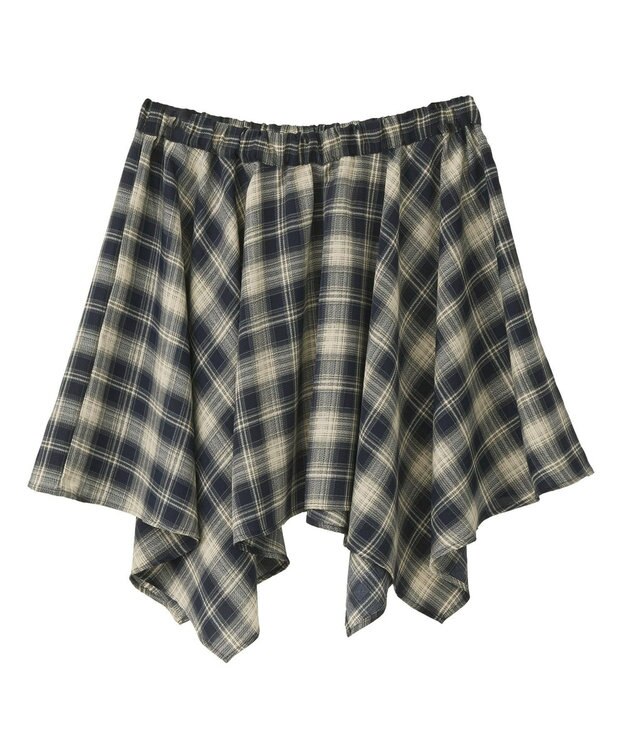 AMERICAN HOLIC チェックレイヤードスカート Navy