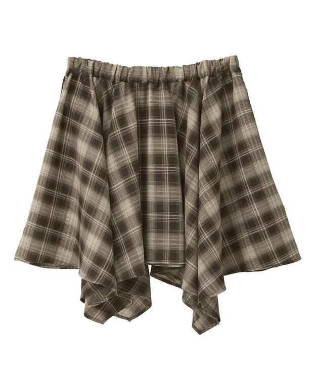 AMERICAN HOLIC チェックレイヤードスカート Brown