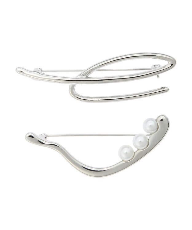 Green Parks ｅｖｅｒｙ　ｗａｌｋ．２ＳＥＴブローチピン Silver