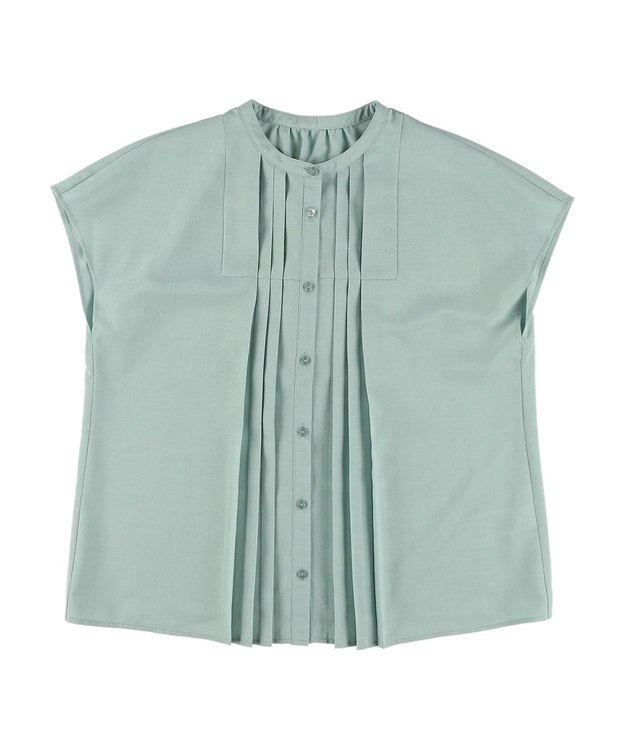 earth music&ecology タックデザインブラウス Green