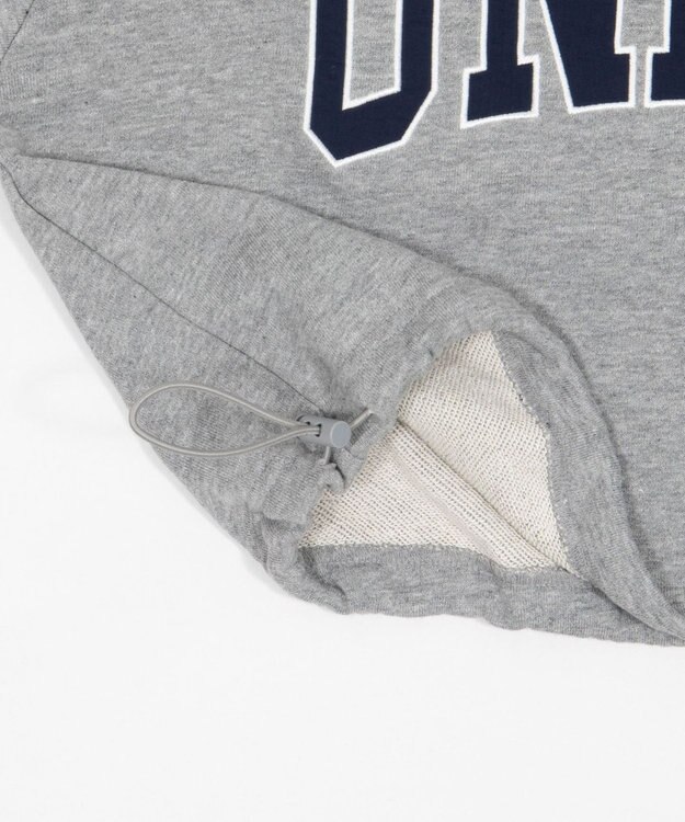 WEGO グラフィックハーフジップスウェット 杢グレー