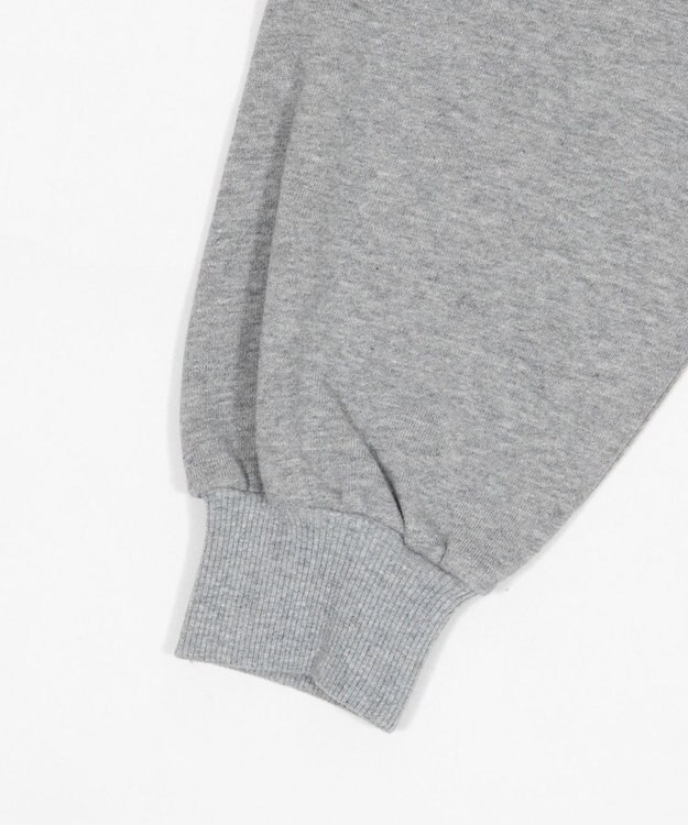 WEGO グラフィックハーフジップスウェット 杢グレー