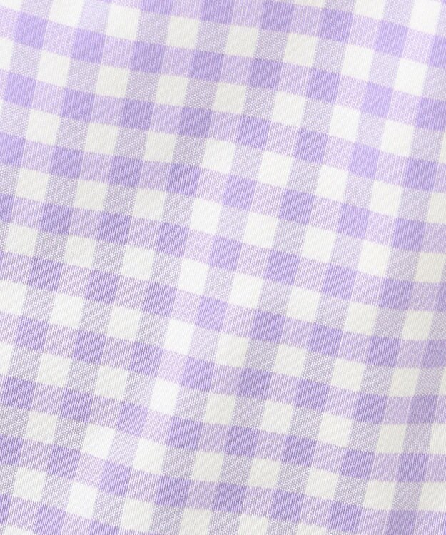 ANY KIDS ひんやりクール ギンガムパンツ ラベンダー×ギンガム