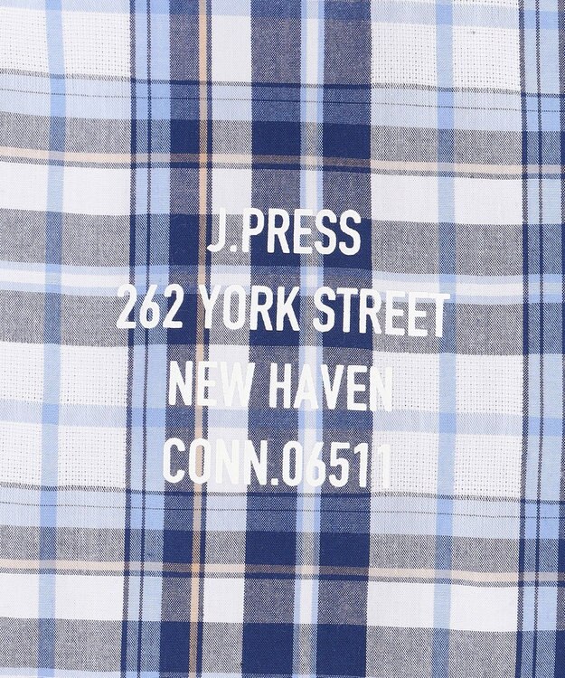 J.PRESS KIDS 【110-130cm】ロゴプリント チェックシャツ ネイビー系4