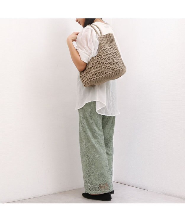 UNBILLION カシュカシュ cachecache / 柄編みベーシックトート オーク