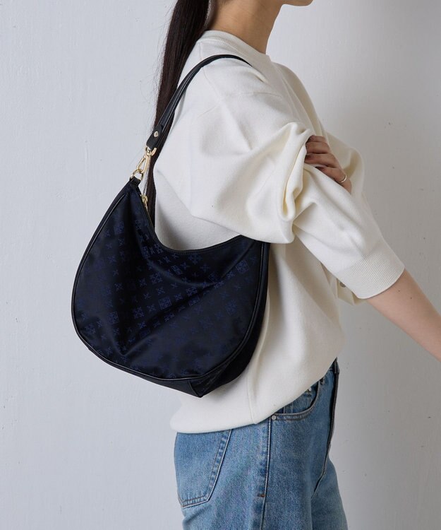 russet 2WAYショルダーバッグ【ナイロンジャガード】(CE-1446) Black/Navy