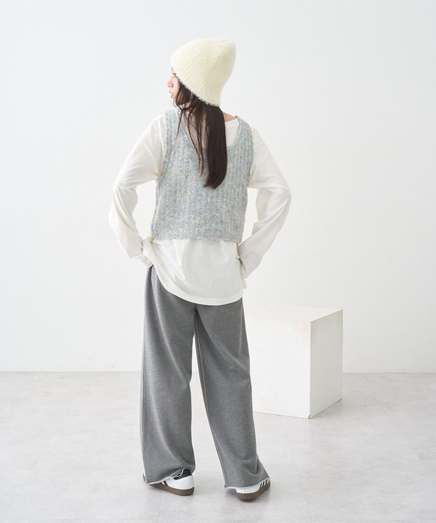 earth music&ecology ＭＩＸカラーブークレニットビスチェ Light Blue