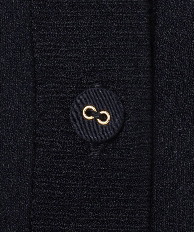 BEIGE， 【洗える】NADIA / バックオーガンジークルーネックカーディガン Navy