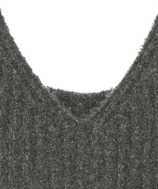 earth music&ecology ＭＩＸカラーブークレニットビスチェ Charcoal Gray