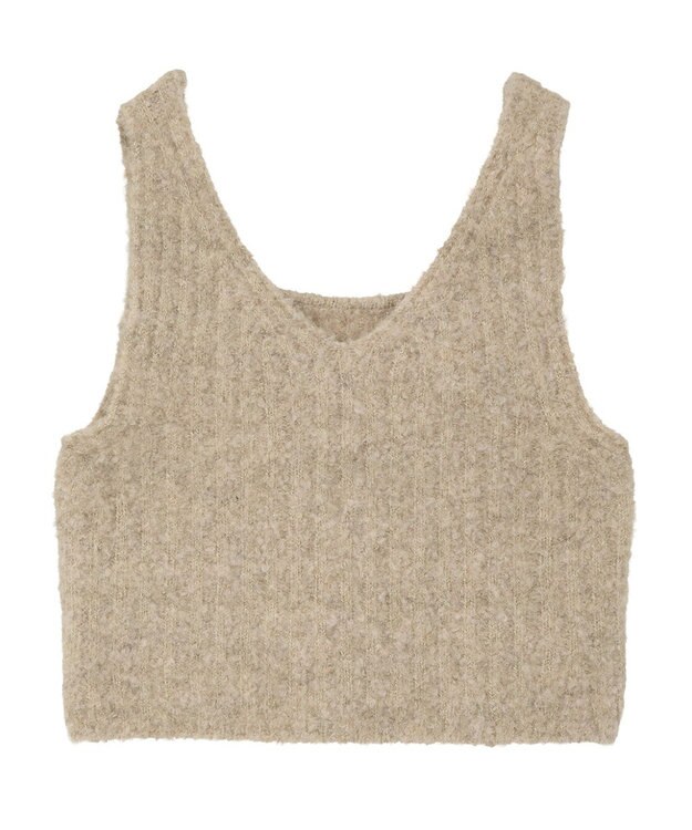 earth music&ecology ＭＩＸカラーブークレニットビスチェ Beige