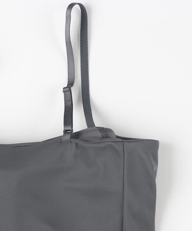 Wing カップ付きワンピース ラク きれいなバストシルエット 【シンクロブラワンピ】 キャミソール スリップ ET6022 ウイング／ワコール ダークブラウン