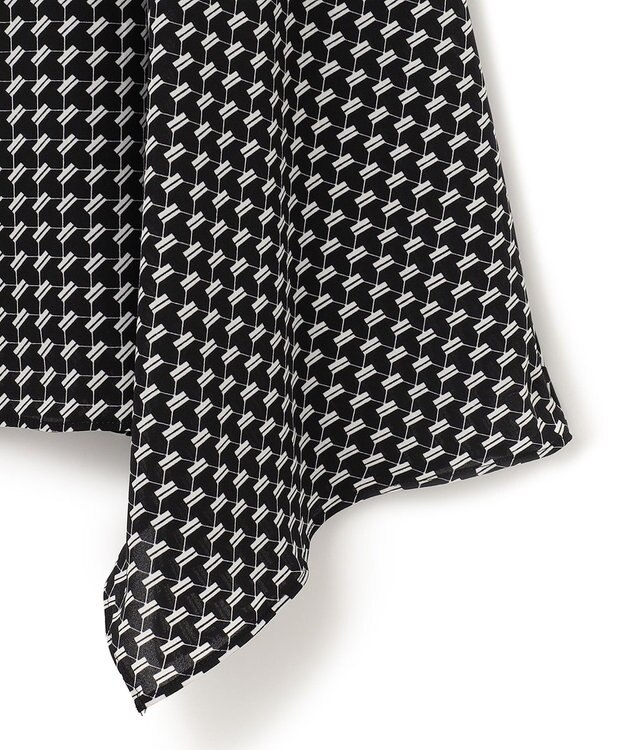 ICB 【洗える】 スモールパターンプリント  スカート ブラック系5