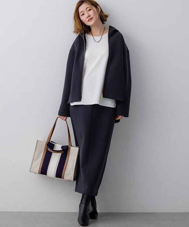 23区 【先行予約】コットンダンボール フーディー アウター ネイビー系