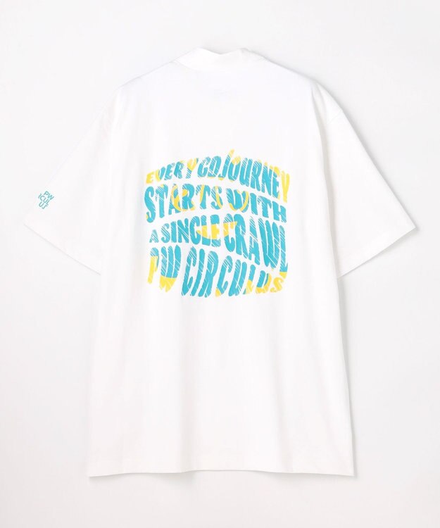PW CIRCULUS 【MEN】POP＆WIT グラフィックモックネックT ゴルフ ホワイト系2