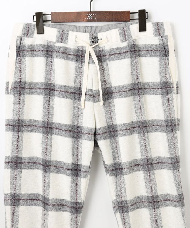 JOSEPH ABBOUD MOUNTAIN 【SPACE／UNISEX】フランネルジャージーブロック パンツ ライトグレー系4