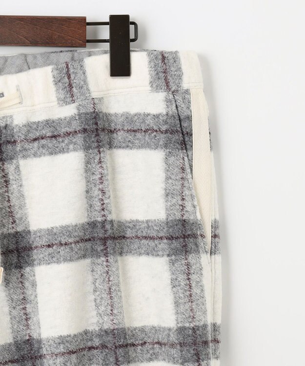 JOSEPH ABBOUD MOUNTAIN 【SPACE／UNISEX】フランネルジャージーブロック パンツ ライトグレー系4
