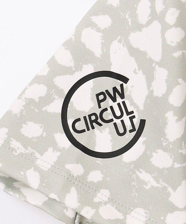 PW CIRCULUS 【WOMEN】【ストレッチ/UVケア】アニマルプリント ロゴ モックネック シャツ ホワイト系5