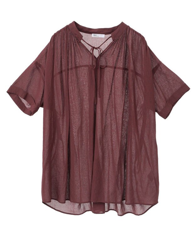 CRAFT STANDARD BOUTIQUE ヴィンテージボイルタイ付ブラウス Brown