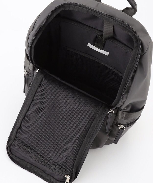 ICB 【A4サイズ収納可】８ポケットナイロンリュック チャコール系