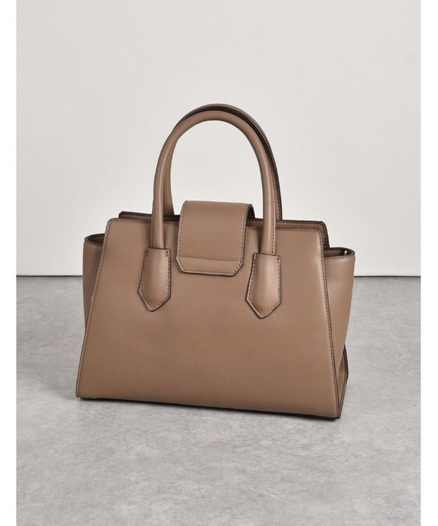 LA BAGAGERIE 【MONICA】ベルテッド2WAYハンドバッグ グレージュ