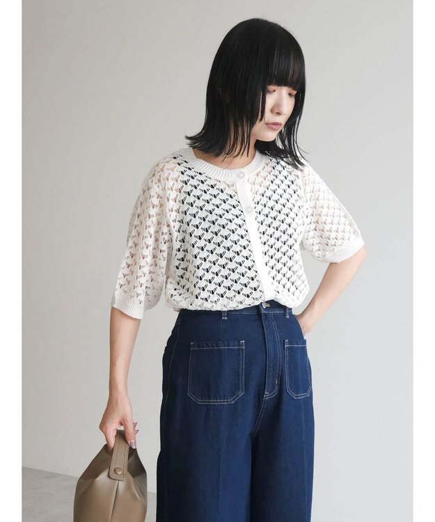 Green Parks ２Ｗａｙ　メッシュカーデ Off White