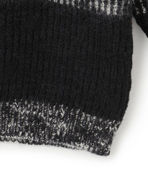 JOSEPH HOMME 【HIGH GRADE LINE】ランダムスラブジャガード　クルーネックニット ブラック系5