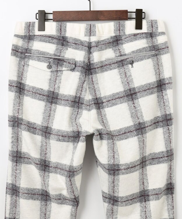 JOSEPH ABBOUD MOUNTAIN 【SPACE／UNISEX】フランネルジャージーブロック パンツ ライトグレー系4