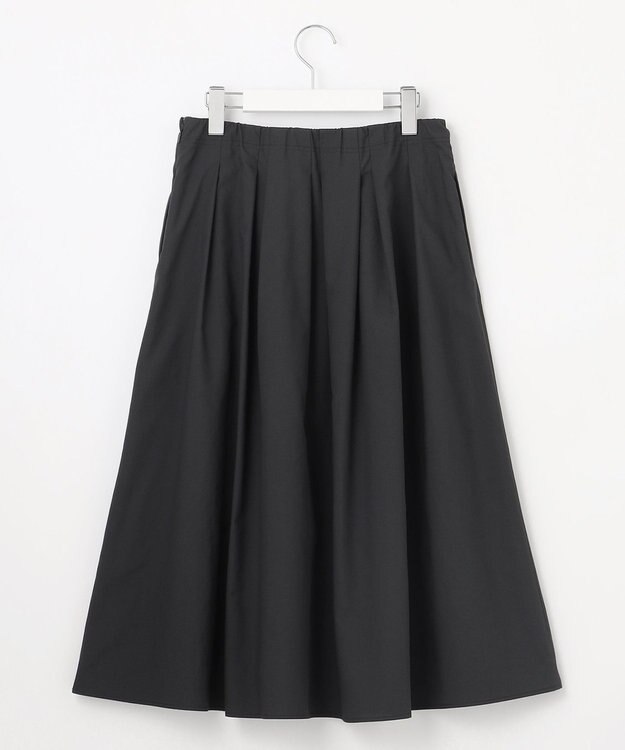 J.PRESS LADIES S フルダルクロス プリーツ スカート ブラック系
