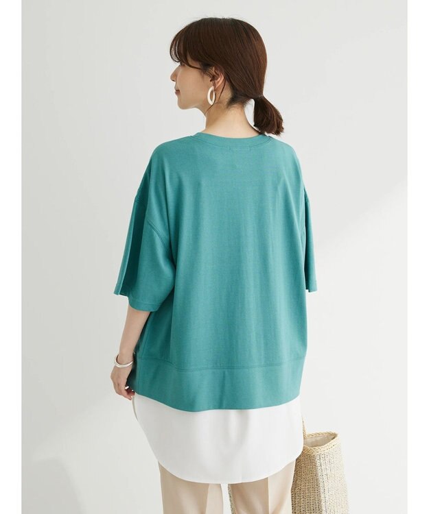 Green Parks 接触冷感裾リブＴシャツ Green