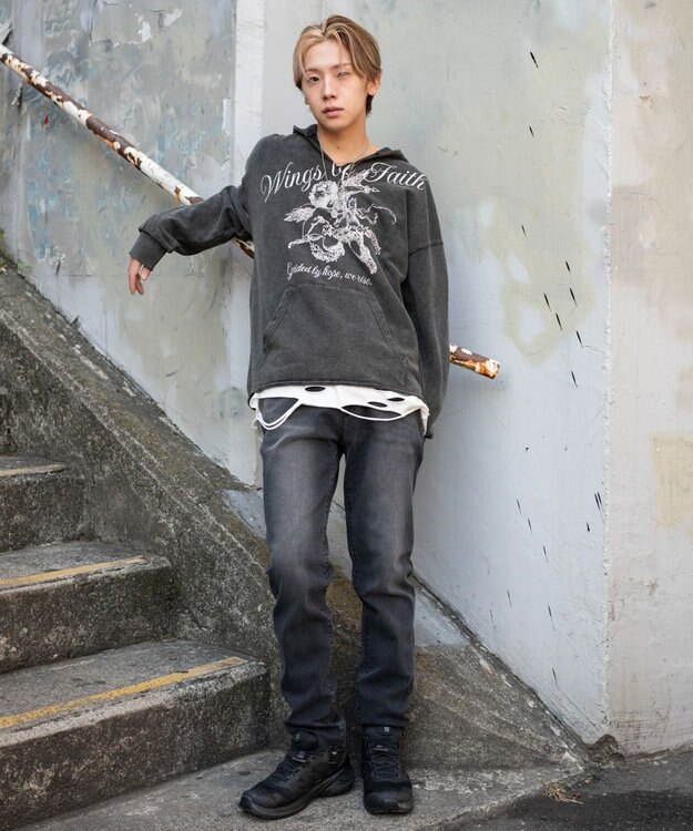 WEGO スリムフィットデニムパンツ デニムブラックソノタ