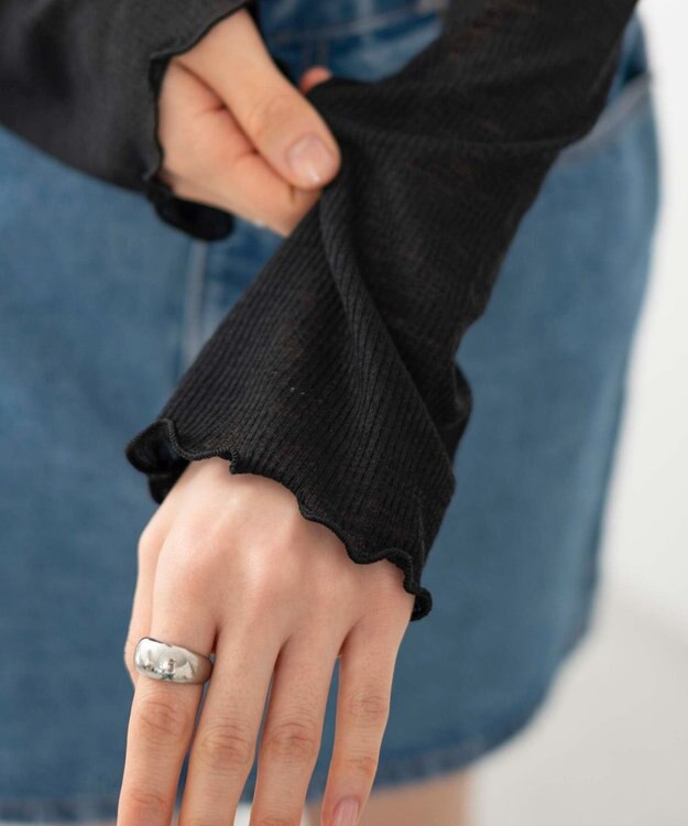 WEGO 【紫外線対策】シアーカーディガン ブラック