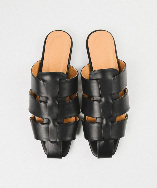 BONTRE 【PRECIEUX JOUET/プレシュウジュエ】フラットソールグルカミュール/027PJ ブラック