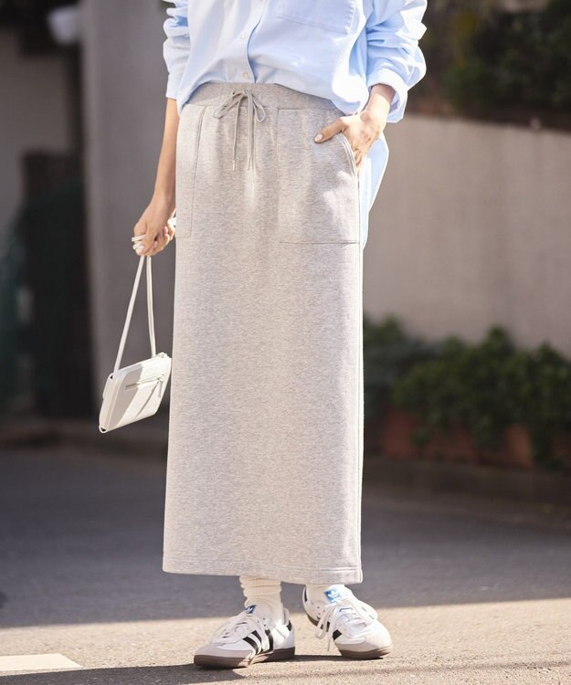 AMERICAN HOLIC 裏起毛スウェットタイトスカート Light Gray Mixture